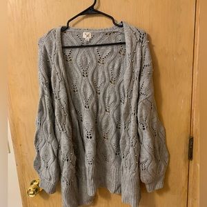 Gray cardigan